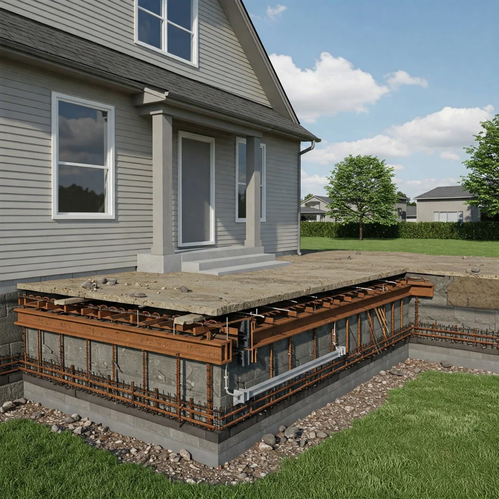 Earthquake-proof house construction