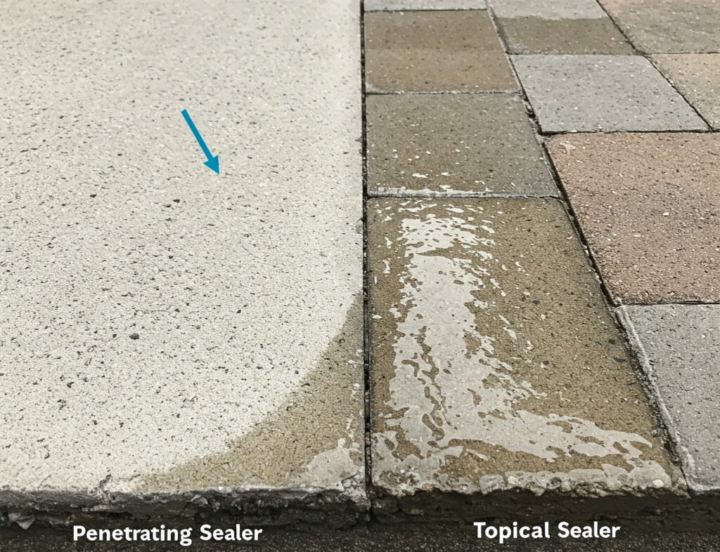 Penetrating concrete sealer